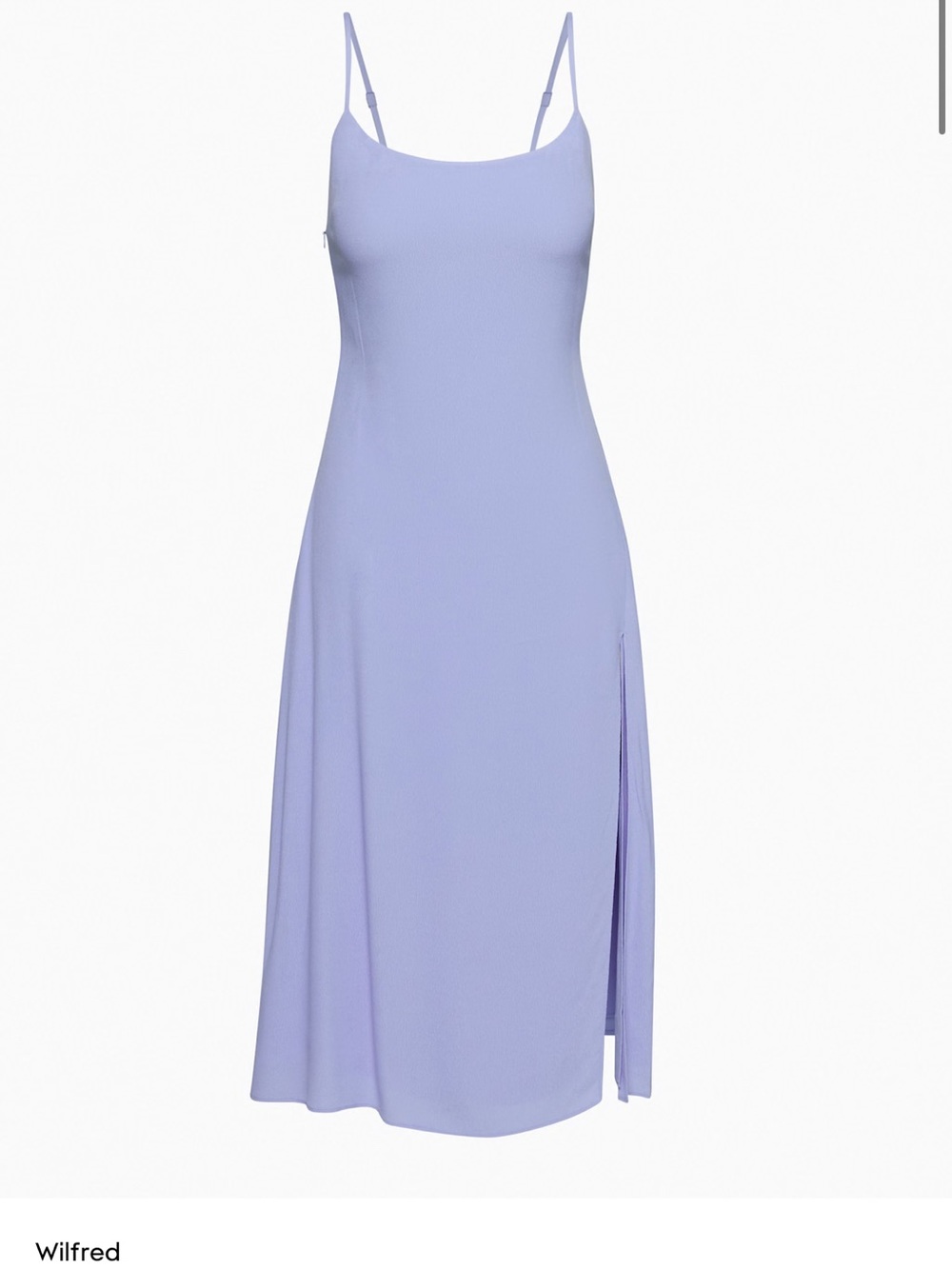 Wilfred Lavender Slip Midi Dress with Side Slit